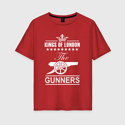 Футболка оверсайз женская Arsenal The king of London Арсенал, цвет: красный