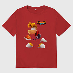 Футболка оверсайз женская Rayman Legends Веселый Рэймэн, цвет: красный