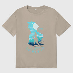 Футболка оверсайз женская Клауд Страйф, цвет: миндальный