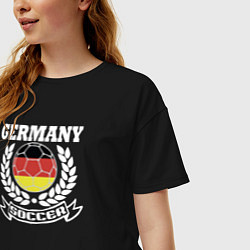 Футболка оверсайз женская Футбол Германия, цвет: черный — фото 2