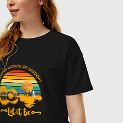 Футболка оверсайз женская Let it be The Beatles, цвет: черный — фото 2