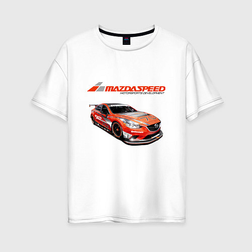 Женская футболка оверсайз Mazda Motorsport Development / Белый – фото 1