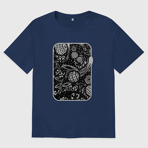 Женская футболка оверсайз Дух вселенной / Тёмно-синий – фото 1