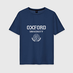 Футболка оверсайз женская University of Oxford - Великобритания, цвет: тёмно-синий