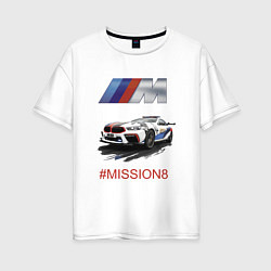Женская футболка оверсайз BMW M Power Mission 8 Safety car