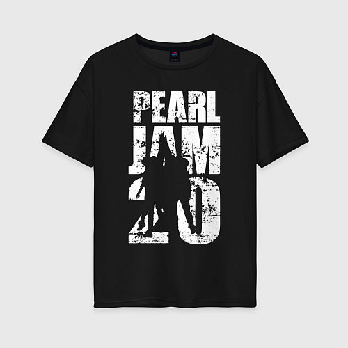 Женская футболка оверсайз Pearl Jam, группа / Черный – фото 1