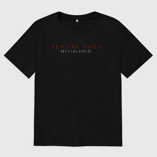 Женская футболка оверсайз Hellblade 2 Senuas saga logo / Черный – фото 1
