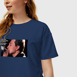 Футболка оверсайз женская Цитата из сериала БРИГАДА, цвет: тёмно-синий — фото 2