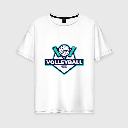 Женская футболка оверсайз Volleyball - Club / Белый – фото 1