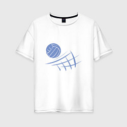 Футболка оверсайз женская Volleyball Block, цвет: белый