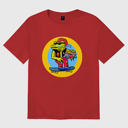 Женская футболка оверсайз Dino skater