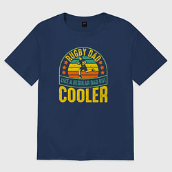 Женская футболка оверсайз Папа регбист, это как обычный папа только круче