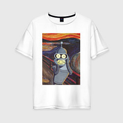 Футболка оверсайз женская БЕНДЕР КРИК BENDER, цвет: белый
