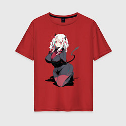 Женская футболка оверсайз Модеус - Похотливый Демон
