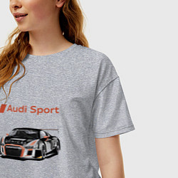 Футболка оверсайз женская Audi Motorsport Racing team, цвет: меланж — фото 2