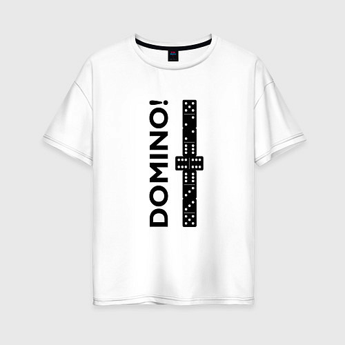 Женская футболка оверсайз Доминоспорт / Белый – фото 1