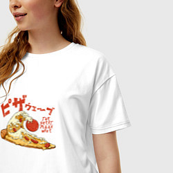 Футболка оверсайз женская The Great Pizza Wave, цвет: белый — фото 2