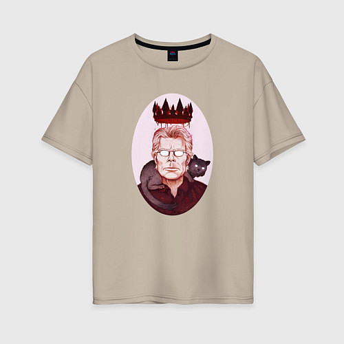Женская футболка оверсайз Король ужасов СТИВЕН КИНГ / Миндальный – фото 1