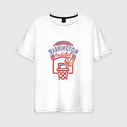 Женская футболка оверсайз Washington - Basketball