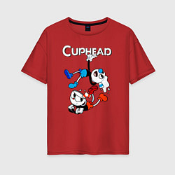 Женская футболка оверсайз Cuphead Show
