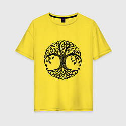 Женская футболка оверсайз Кельтское дерево жизни