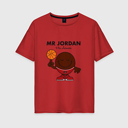 Футболка оверсайз женская Мистер Джордан, цвет: красный