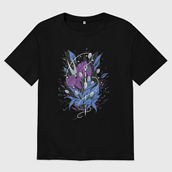 Футболка оверсайз женская Хорнет, цвет: черный