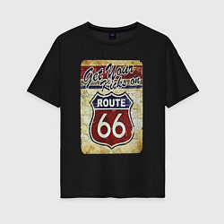 Женская футболка оверсайз Получи удовольствие от трассы 66!
