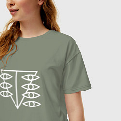 Футболка оверсайз женская Seele logo, цвет: авокадо — фото 2