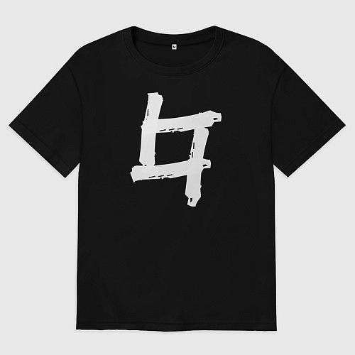 Женская футболка оверсайз Бекар / Черный – фото 1