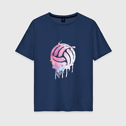 Женская футболка оверсайз Volleyball Colors