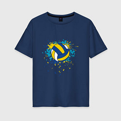 Женская футболка оверсайз Volleyball Splash