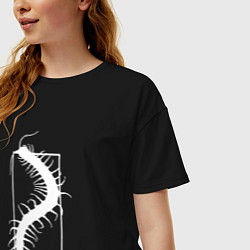 Футболка оверсайз женская Токийский Гуль арт, цвет: черный — фото 2
