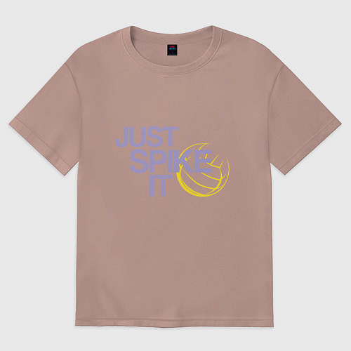 Женская футболка оверсайз Just Spike It / Пыльно-розовый – фото 1