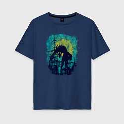 Женская футболка оверсайз Лесные Инопланетяне