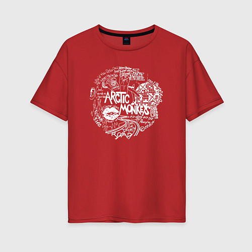 Женская футболка оверсайз Arctic Monkeys / Красный – фото 1
