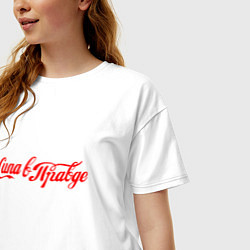 Футболка оверсайз женская Сила в правде Cola style, цвет: белый — фото 2