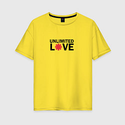 Женская футболка оверсайз Unlimited love