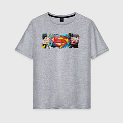 Женская футболка оверсайз Знак Супермена