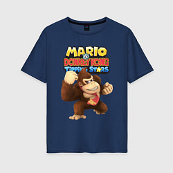 Футболка оверсайз женская Mario Donkey Kong Nintendo Gorilla, цвет: тёмно-синий