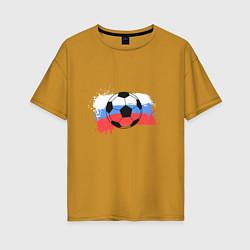 Женская футболка оверсайз Футбол - Россия