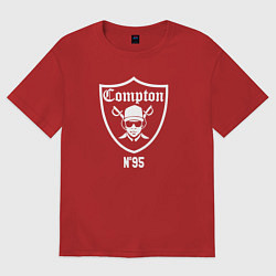 Футболка оверсайз женская Compton, цвет: красный
