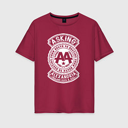 Женская футболка оверсайз Asking alexandria metal