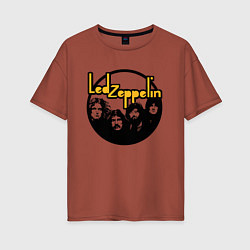 Женская футболка оверсайз Led Zeppelin Лед Зеппелин
