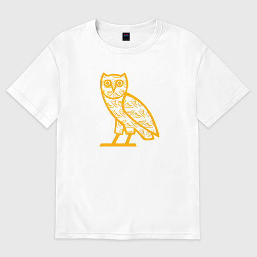 Женская футболка оверсайз Drake сова / Белый – фото 1