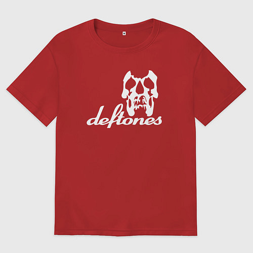 Женская футболка оверсайз Deftones череп / Красный – фото 1
