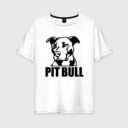 Футболка оверсайз женская Pit Bull Power, цвет: белый