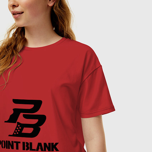 Женская футболка оверсайз Point Blank / Красный – фото 3