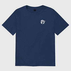 Женская футболка оверсайз Free Fire маленький лого