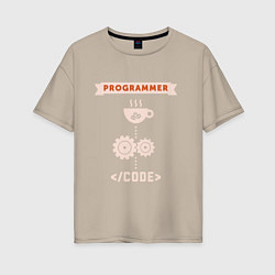 Женская футболка оверсайз ПРОГРАММИСТ HTML
